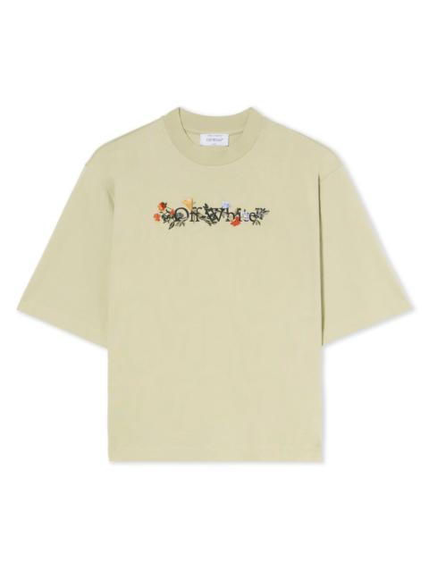 Bookish Flowers Boxy Logo Tee