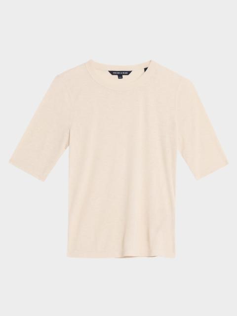 Auclair Knit Elbow-Sleeve Tee