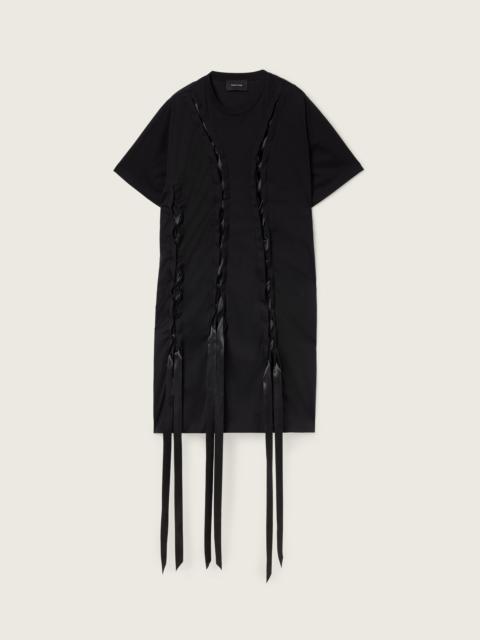 Unraveling Ribbon T-Shirt Dress