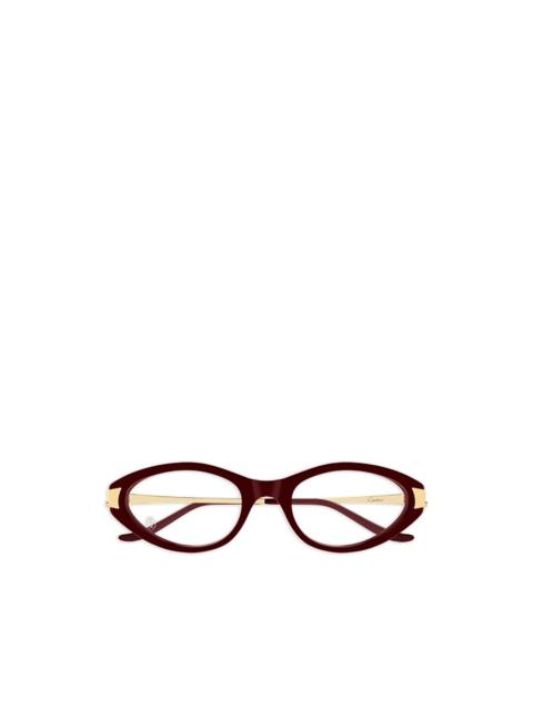oval-frame glasses