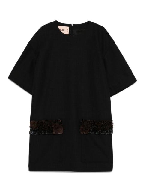 sequin-embellished dress