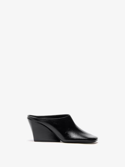 Slant Mules in Slick Calf