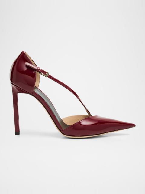 100mm Queen Anne Patent Leather Pumps