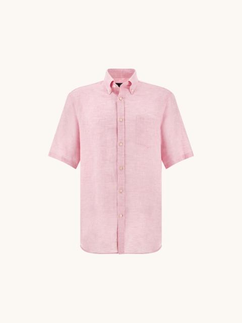 SOFFIO LINEN SHIRT WITH SHORT SLEEVES