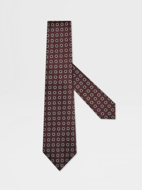 BURGUNDY SILK TIE