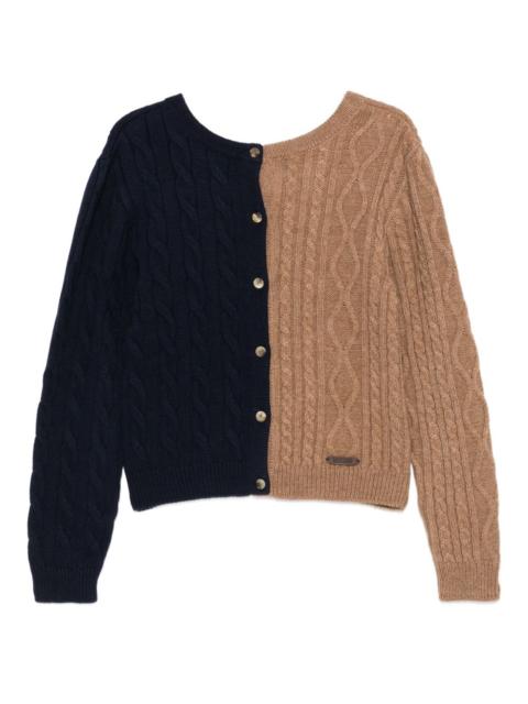 cable-knit cardigan