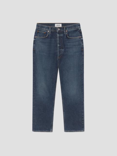 RILEY HIGH RISE STRAIGHT CROP (STRETCH) IN SLICK