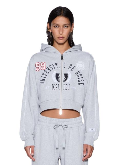 COLLEGE ORIGIN ZIP HOODIE GREY MARLE