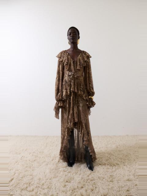 KONA MAXI DRESS IN GUEPARDO GEORGETTE CHIFFON