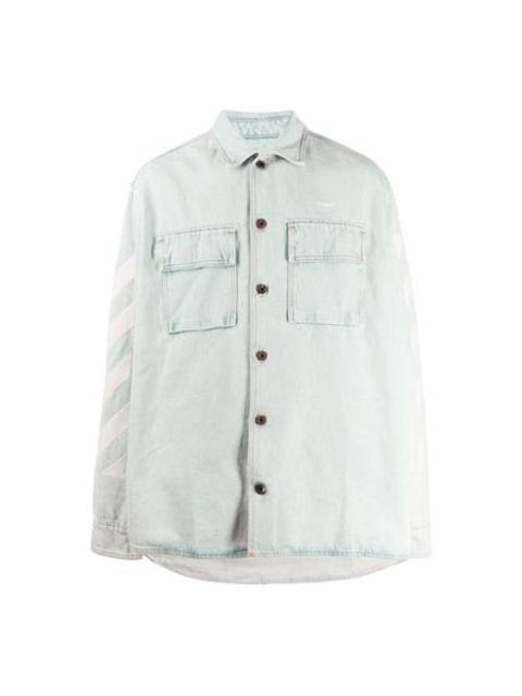 Off-White Printing Denim Jacket Denim Blue OMYD017R203860187101