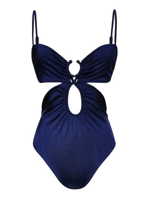 Sunny Days Cutout One-Piece Swimsuit navy
