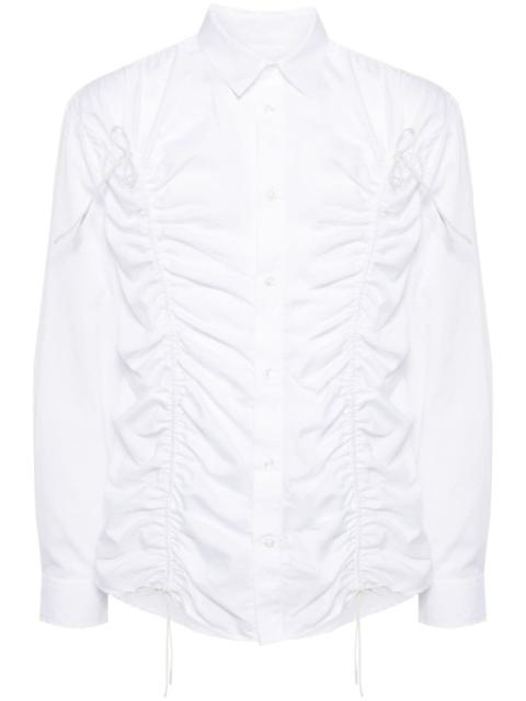 toggle-detailing poplin shirt