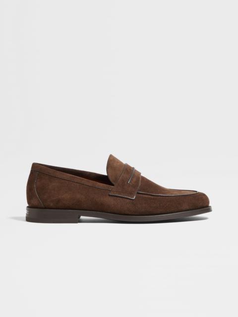 DARK BROWN SUEDE MOCASSIN CORSO LOAFERS
