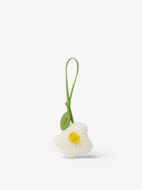 Sunny Side Flowers Charm White and yellow shearling charm