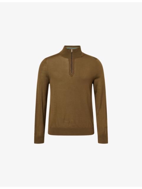 Regular-Fit High-Neck Wool Jumper