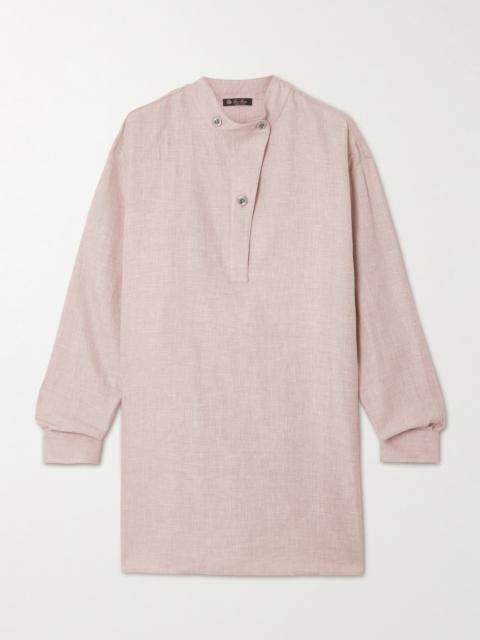 Linen, Wool And Silk-blend Blouse