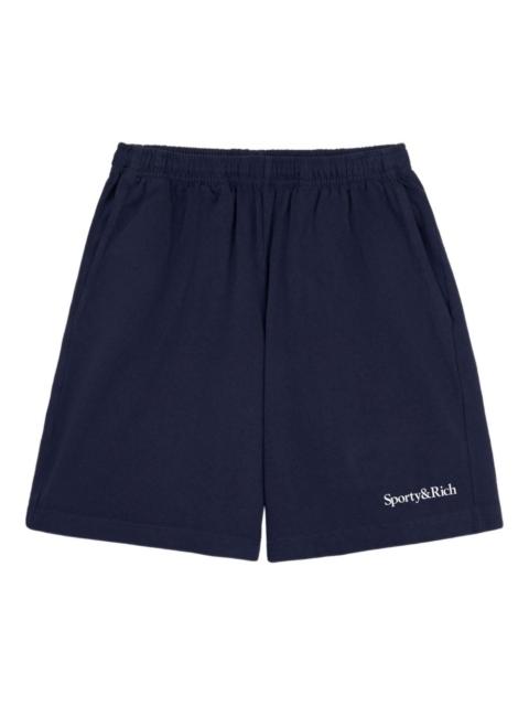 elastic-waistband logo shorts