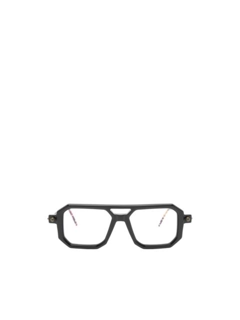 geometric-frame glasses