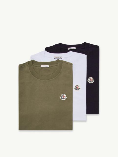 Logo Patch Cotton T-Shirt (Pack of Three)