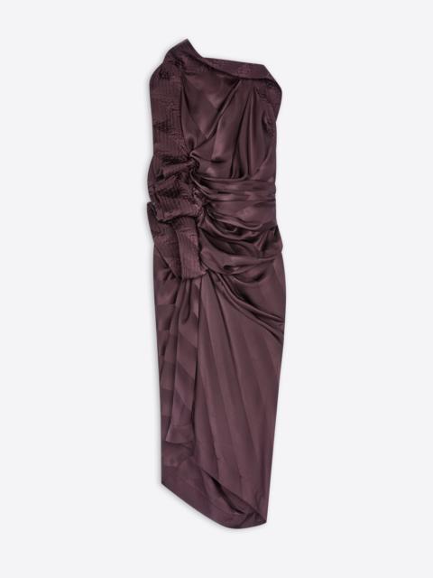 DRAPED SILK DRESS