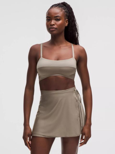 Satin Spaghetti-Strap Yoga Bra *Light Support, C/D Cup