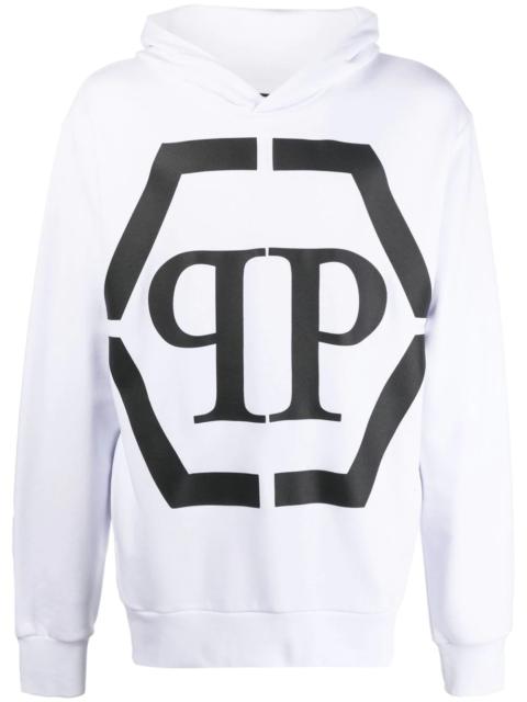 logo-print long-sleeve hoodie