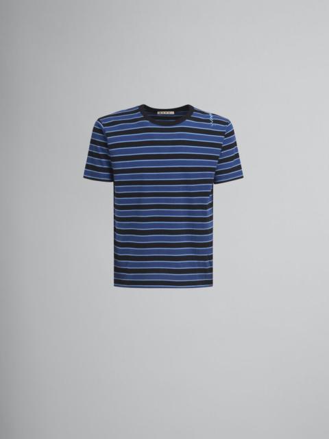RED STRIPED BOXY COTTON T-SHIRT