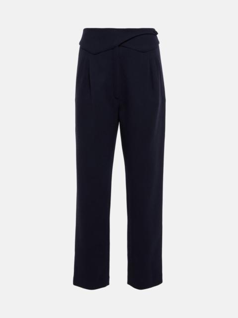 Basque high-rise virgin wool pants