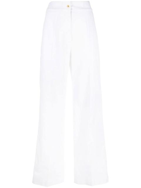 wide-leg high-waisted trousers