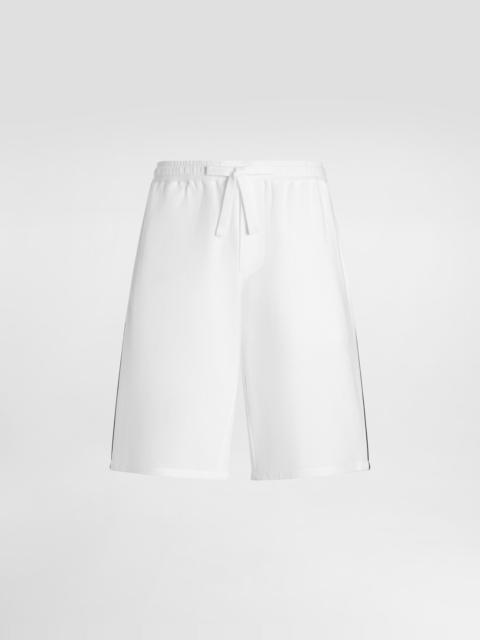 Cotton piqué trousers