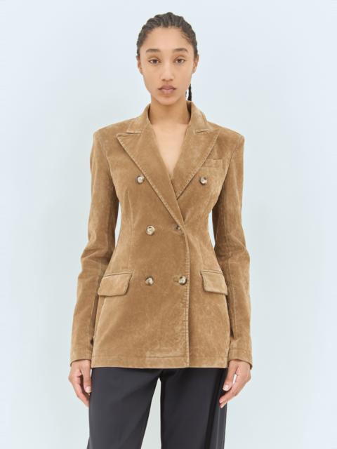 Flocked Denim Blazer