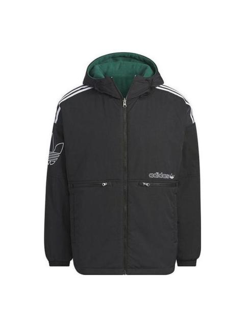 adidas Originals Reversible Down Jackets 'Black Green' IU4785