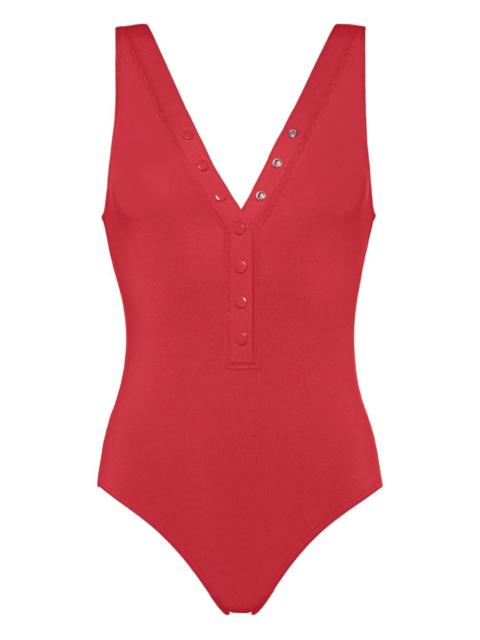 Icône button-front tank swimsuit