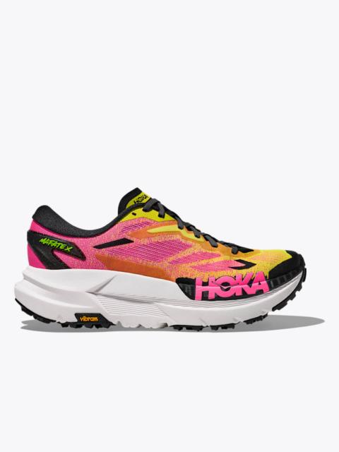 Women's Mafate X Shoes in Neon Hoka Citrus/Neon Rose