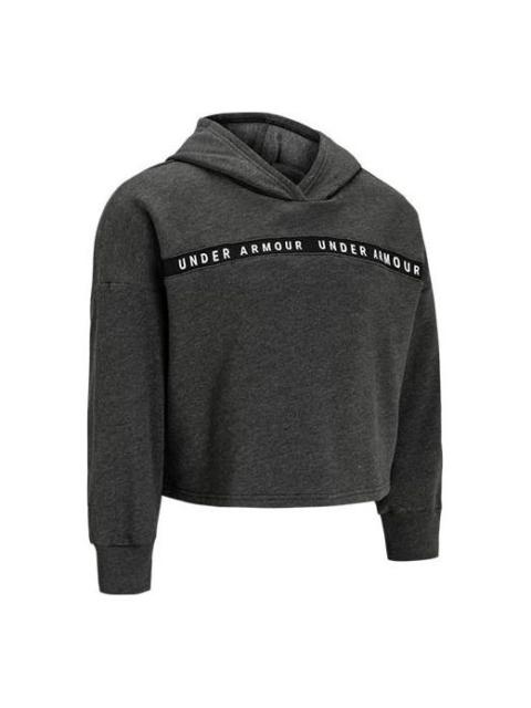 (WMNS) Under Armour Taped Hoodie 'Black' 1328947-002