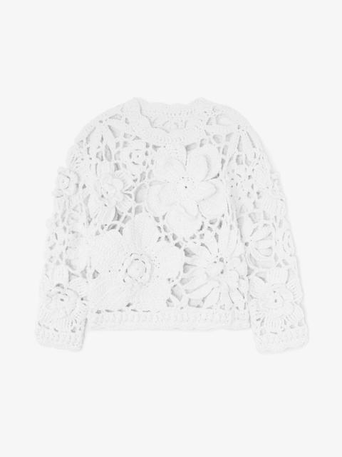 HANDKNIT CREWNECK IN WHITE