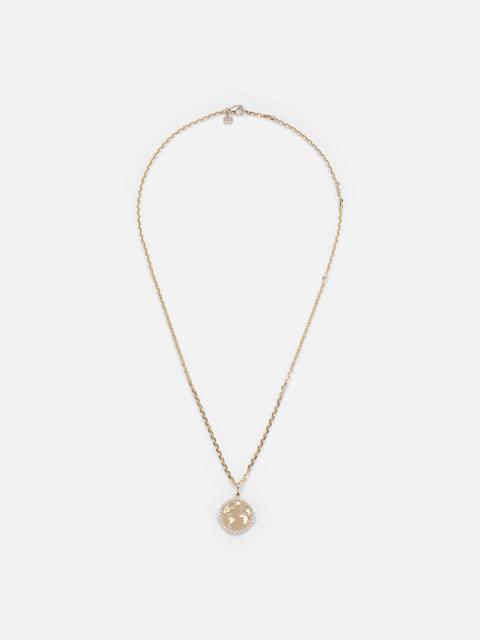 World Traveler 14kt gold pendant necklace with diamonds