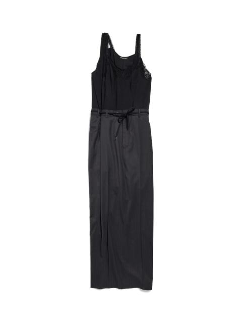 Women's Patched Slip Dress in Black