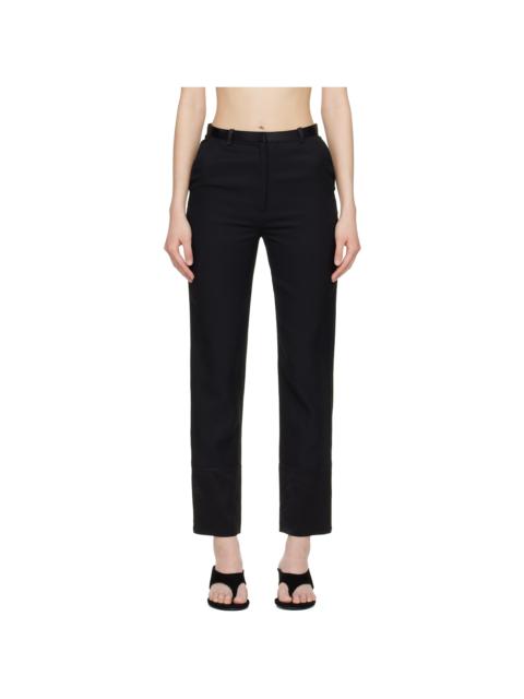 Black Mahony Straight Leg Trousers