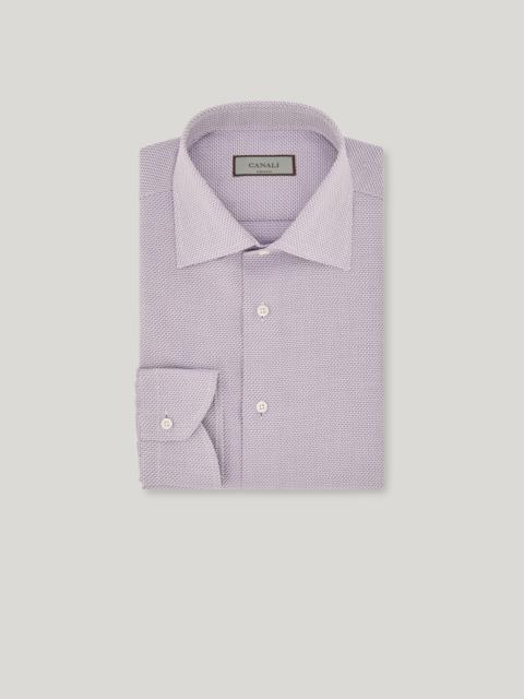 IMPECCABILE PURPLE TWILL COTTON REGULAR-FIT SHIRT