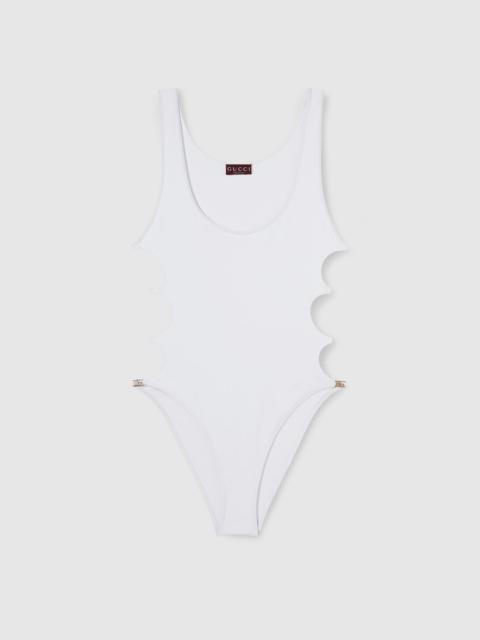 Sparkling stretch jersey swimsuit