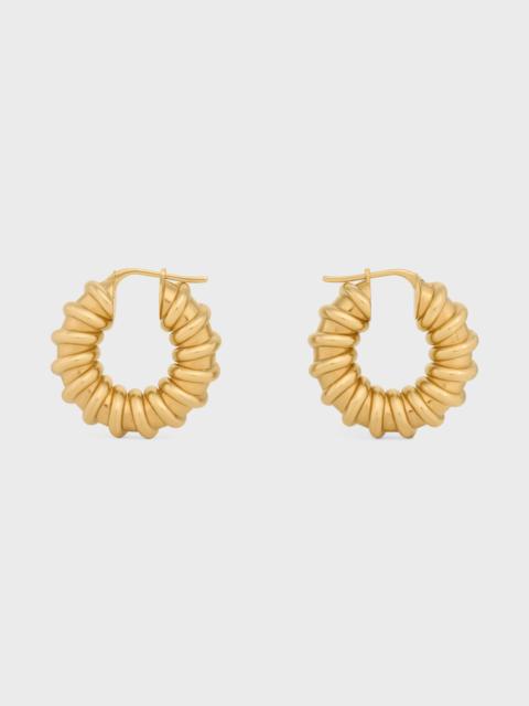 Celine Défilé Torsade Hoops in Brass with Gold Finish