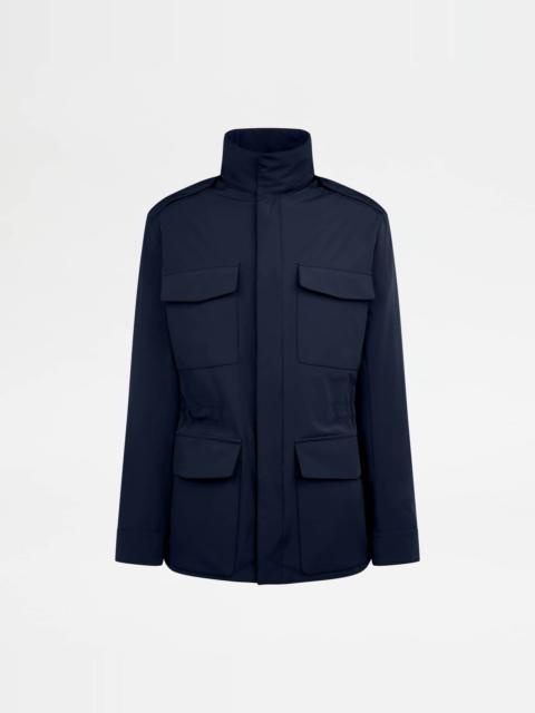FIELD JACKET IN TECHNICAL FABRIC - BLUE