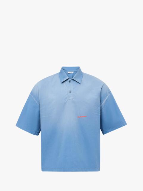 OVERSIZED LOGO EMBROIDERED POLO SHIRT