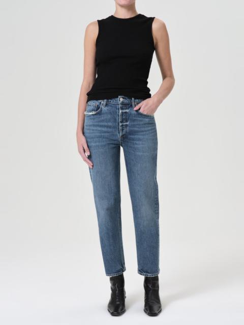 RILEY HIGH RISE STRAIGHT CROP (STRETCH) IN MOOR