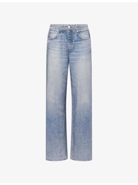 Scarlet Miramar Terry Wide-Leg Cotton-Jersey Trousers