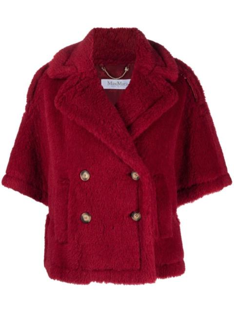 wide-sleeved faux-fur jacket