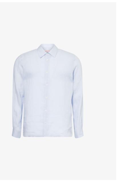 Giles long-sleeve linen shirt