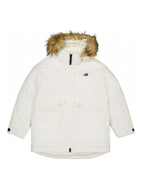 (WMNS) New Balance Warm Mid-Down Jacket 'White' AWJ33325-CIC