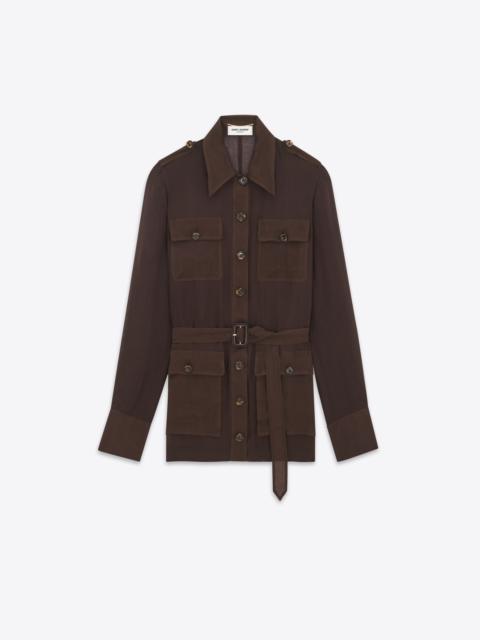 saharienne dress in silk muslin